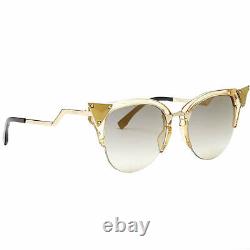 Fendi Women's Sunglasses Iridia Half Rim YG Cat-Eye Acetate Frame FF0041-027L