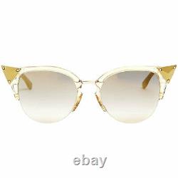 Fendi Women's Sunglasses Iridia Half Rim YG Cat-Eye Acetate Frame FF0041-027L