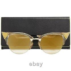 Fendi Women's Sunglasses Iridia Half Rim YG Cat-Eye Acetate Frame FF0041-027L