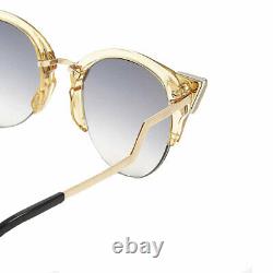 Fendi Women's Sunglasses Iridia Half Rim YG Cat-Eye Acetate Frame FF0041-027L