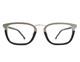 Fiction Eyeglasses Frames Post Svbk Silver Black Square Full Rim 51-20-140