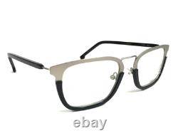 Fiction Eyeglasses Frames POST SVBK Silver Black Square Full Rim 51-20-140