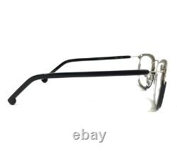 Fiction Eyeglasses Frames POST SVBK Silver Black Square Full Rim 51-20-140
