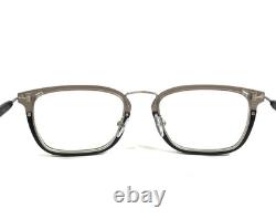 Fiction Eyeglasses Frames POST SVBK Silver Black Square Full Rim 51-20-140