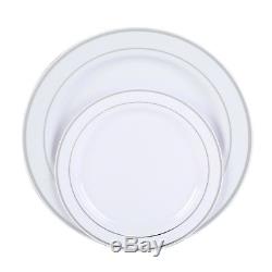 Finest Cutlery Heavyweight Disposable Wedding Party Plastic Plates 240 pack WOW