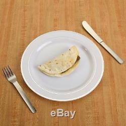 Finest Cutlery Heavyweight Disposable Wedding Party Plastic Plates 240 pack WOW