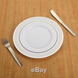 Finest Cutlery Heavyweight Disposable Wedding Party Plastic Plates 240 pack WOW