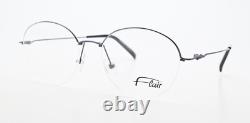 Flair Glasses Frame 427 col. 377 Silver Grey Oval half Rim Unisex Ultra Light