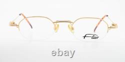 Flair Glasses Frame Model 423 Col. 093 44-24 135 half Rim Gold Silver Lady