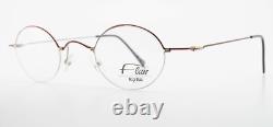 Flair Glasses Frame Top Ten 563 Col 766 42-24 140 half Rim Round Modern Wine Red