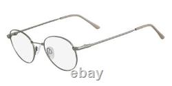 Flexon Autoflex 53 Eyeglasses Unisex Dark Silver Round 52mm New 100% Authentic