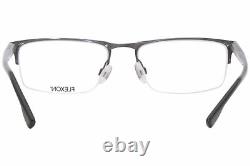 Flexon E1016 033 Eyeglasses Men's Gunmetal Semi Rim Optical Frame 55mm