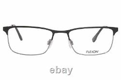 Flexon E1120 001 Eyeglasses Men's Black Full Rim Rectangular Optical Frame 54mm