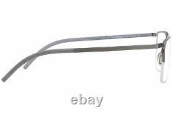 Flexon H6041 033 Eyeglasses Men's Gunmetal Semi Rim Optical Frame 55mm