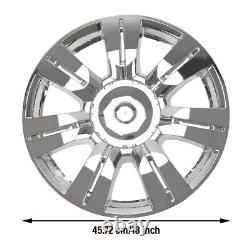 For 2010-16 Cadillac SRX CHROME 18 Full Wheel Skins Hub Caps Center Rim Covers