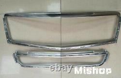 For Cadillac XTS Grill Covers 2013-17 Front Grille Rim Trim Outer Frame Silver