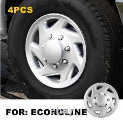 For E150 E250 Econoline Van 16 Full Wheel Covers Hub Caps Rim Simulators CHROME