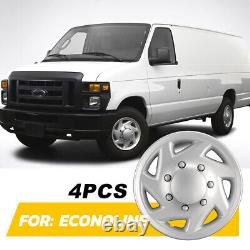 For E150-E450 Econoline Van 16 Full Wheel Covers Hub Caps Rim Simulators Hubs