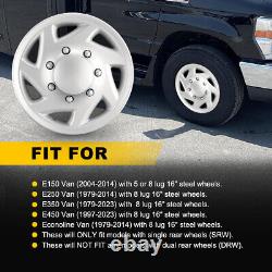 For Ford E150 E250 Econoline Van 16 Full Wheel Covers Hub Caps Rim Simulators