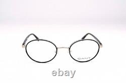 GANT GA3203 001 Black Silver Round Metal Eyeglasses Optical Frame 50-21-145 RX