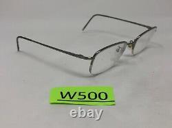 GIORGIO ARMANI GA10 6LB Eyeglasses Frame Italy Half Rim 49-20-135 Silver W500