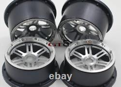 GTB Mixed Strengthen Front Rear Wheel Hub Rim Set for RC Car 1/5 HPI Baja 5B SS