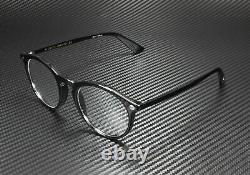 GUCCI GG0121O 001 Round Oval Black Demo Lens 49 mm Men's Eyeglasses