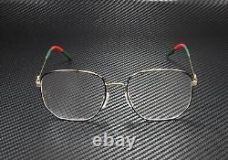 GUCCI GG0396O 001 Aviator Gold Multicolor Gold Demo Lens 56mm Women's Eyeglasses