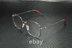 GUCCI GG0396O 001 Aviator Gold Women Authentic Eyeglasses Frame 56 mm