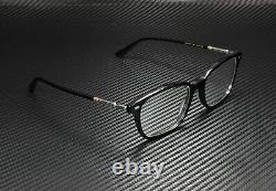 GUCCI GG0520O 001 Square Black Shiny Ruthenium Demo Lens 53 mm Men's Eyeglasses