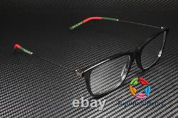 GUCCI GG1050O 004 Square Black Shiny Demo Lens 55 mm Men's Eyeglasses