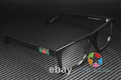GUCCI GG1117O 001 Rectangular Squared Black Shiny Demo Lens 56 Men's Eyeglasses