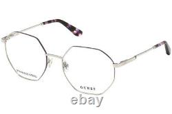 GUESS GU2849 Silver 010 Metal Optical Eyeglasses Frame 56-19-140 GU 2849 RX AB