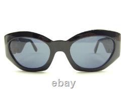 Gianni Versace Sunglasses Glasses Black Silver With Medusa Plastic Full Rim