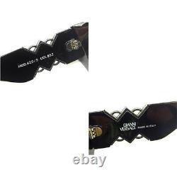 Gianni Versace Sunglasses Glasses Medusa Full Rim Black x Black Silver 14.5cm