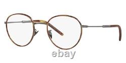 Giorgio Armani AR5111J Eyeglasses Men Silver Oval 50mm New 100% Authentic
