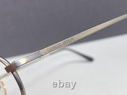 Giorgio Armani Eyeglasses Frames Round Oval Silver Full Rim Rectangular 291