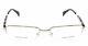 Giorgio Armani Ga710 A4p Silver Horn Metal Semi Rim Eyeglasses Frame 52-18-140