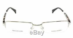 Giorgio Armani Ga710 A4p Silver Horn Metal Semi Rim Eyeglasses Frame 52-18-140