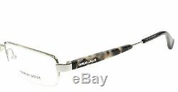 Giorgio Armani Ga710 A4p Silver Horn Metal Semi Rim Eyeglasses Frame 52-18-140
