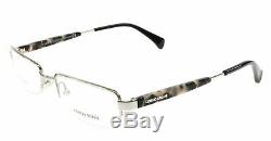 Giorgio Armani Ga710 A4p Silver Horn Metal Semi Rim Eyeglasses Frame 52-18-140