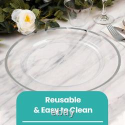 Glass Charger Plates Wedding Christmas Event Party Decoration Xmas 2025