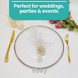 Glass Charger Plates Wedding Christmas Event Party Decoration Xmas 2025