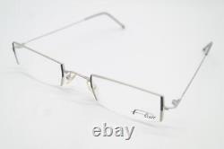 Glasses Flair 453 Silver Black White Half-Rim Eyeglasses Frame New