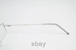 Glasses Flair 453 Silver Black White Half-Rim Eyeglasses Frame New
