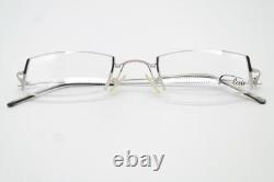 Glasses Flair 453 Silver Black White Half-Rim Eyeglasses Frame New