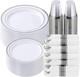 Goodluck 350 Piece Silver Plastic Dinnerware Set For 50 Guests, Fancy Disposable