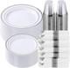 Goodluck 350 Piece Silver Plastic Dinnerware Set For 50 Guests, Fancy Disposable