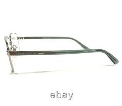 Gucci Eyeglasses Frames GG1586O 006 Silver Green Rectangle Full Rim 59-18-145