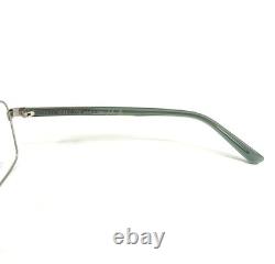 Gucci Eyeglasses Frames GG1586O 006 Silver Green Rectangle Full Rim 59-18-145